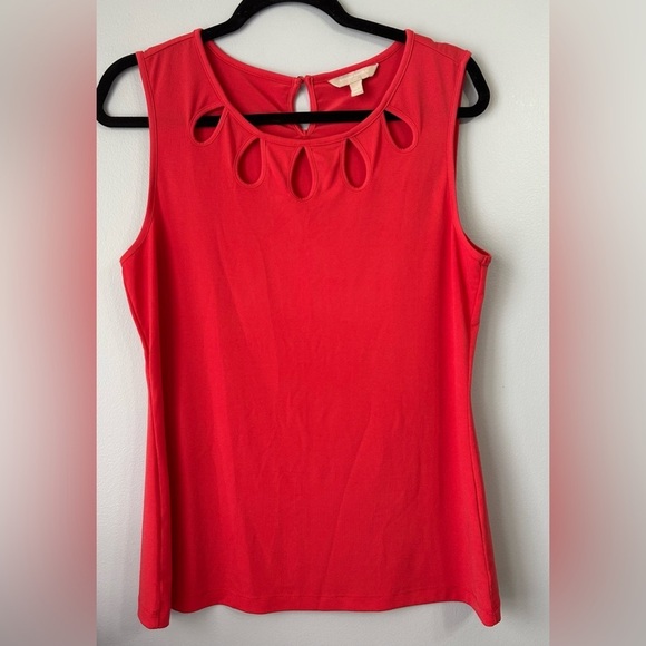 Banana Republic Tops - Banana Republic Women’s Large Vibrant Coral Sleevless Tank Top
